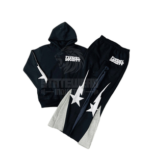 Trajes Deportivos de Alta Calidad con Estampado 3D en Relieve, 100% Algodón, Material Resistente, Estilo Holgado, 500 g/m², para Hombre - Product Image 1