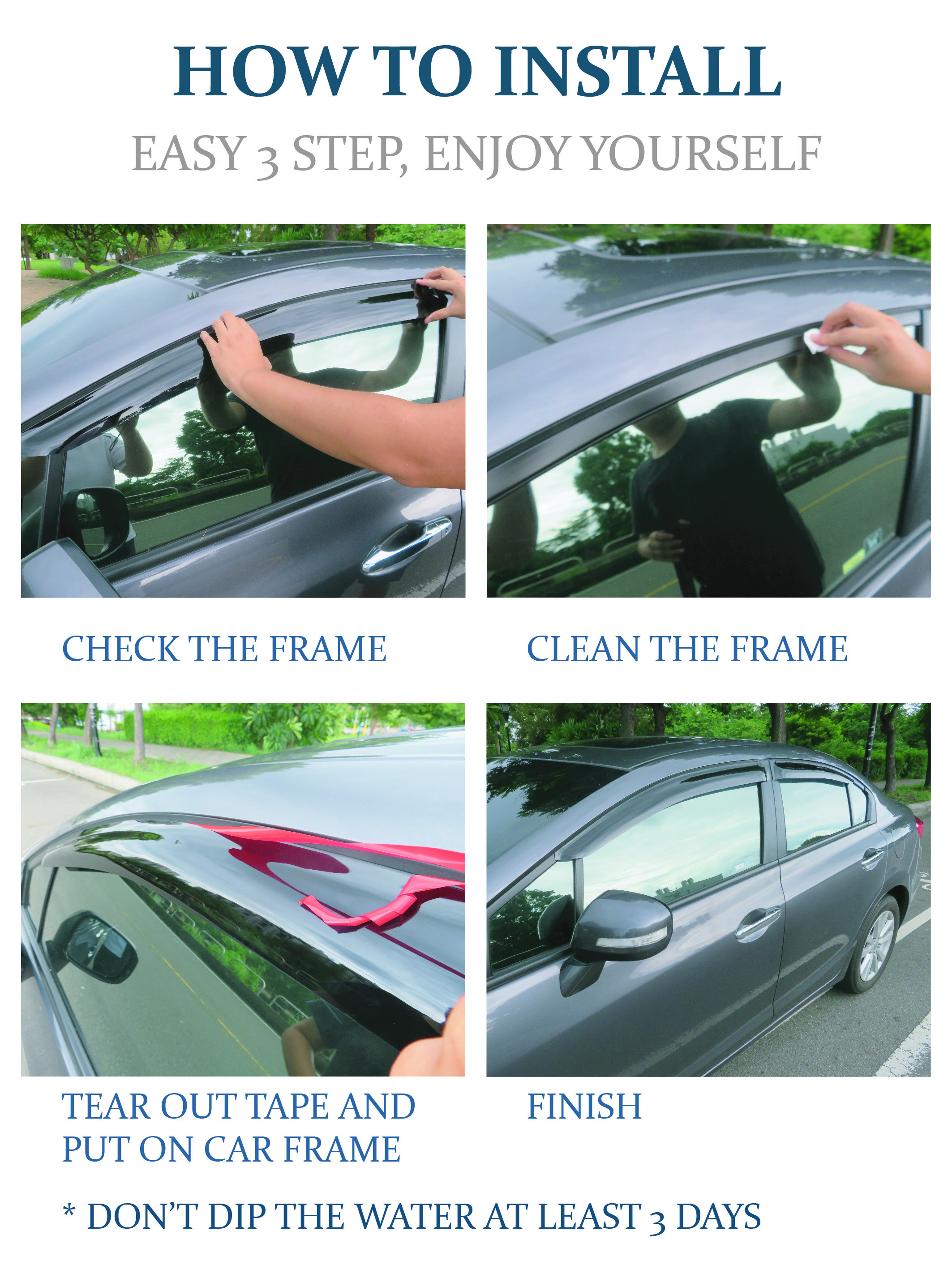Window Visor / Deflector Set – For Nissan Pathfinder R50 (1996-2004) – Transparent Black