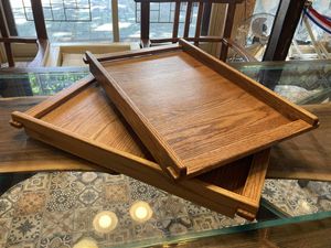 Bandeja DE SERVICIO DE MADERA hecha a mano de lujo con incrustaciones de metal adecuadas para restaurantes de hoteles de alta calidad que sirven con estilo - Product Image 5