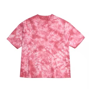 New Fashion <b>Tie</b>-dye Pattern Short Sleeve T-shirt Teen Pop Style Casual T shirt Custom Made Logo Printed Blank T-Shirt - Product Image 5