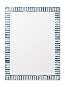 Miroir mural moderne à motif carré en incrustation d'os avec cadre et incrustation de résine Miroirs de table pour la maison Produit fait à la main - Product Image 3