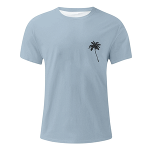 OEM Diseño de logotipo personalizado Hombres Mujeres 100% Algodón Verde claro Camiseta de gran tamaño O-cuello de manga corta Casual Tallas grandes Sólido ODM - Product Image 3