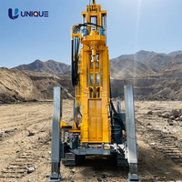 Foreuse hydraulique portable pour puits d'eau, machine de forage mobile de 300 m pour l'irrigation et les puits d'eau