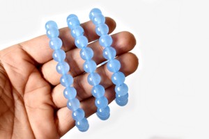 Natural Healing Chalcedony Dyed 8mm Crystal Bead <b>Bracelet</b> Wholesale <b>Gemstone</b> Stretch <b>Bracelets</b> for Meditation Jewelry - Product Image 2