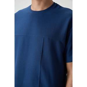 T-shirt basique pour homme Parliament, en tissu gaufré interlock texturé, coupe ample, 100% coton, style 88380 - Product Image 4