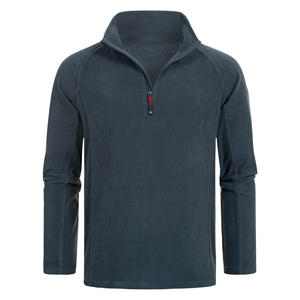 Vêtement d'hiver pour hommes en gros, veste en polaire respirante à fermeture éclair quart, veste en tissu confortable et chaude à la mode, coupe décontractée - Product Image 5