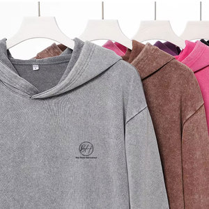 100% Cotton Solid Winter <b>Men</b> Acid Wash <b>Pullover</b> Hoodies Plus Size Breathable Comfortable <b>Men</b> Acid Wash Hoodies - Product Image 5