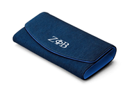 Portefeuille Pochette Personnalisé en Cuir Fin de Haute Qualité avec Lettres Grecques, Fermeture Éclair, Idéal pour Sororité et Fraternité