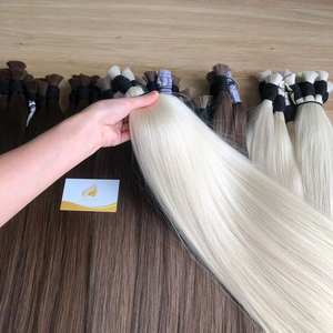 Vente d'usine de 100% cheveux humains Remy Indian Temple Blonde #60 Prix de gros Livraison gratuite pour les commandes de 100kg Offre à durée limitée - Product Image 1