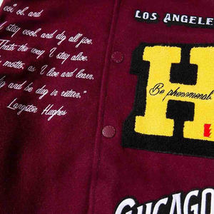 Chaquetas Bomber Varsity Unisex de Lana 100% Impermeables con Bordado Personalizado Premium, Estilo Universitario, OEM - Product Image 2