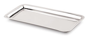 Bandeja Rectangular Larga de Acero Inoxidable con Acabado Espejo, 39X17 CM, Ecológica, Duradera, para Ocasiones Festivas - Product Image 3