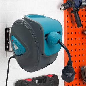 Enrouleur de câble électrique automatique extérieur de 20 m avec thermostat, protection contre les surcharges, rotatif à 180°, fixation murale en plastique - Product Image 6