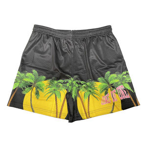 Logotipo personalizado hombres gimnasio corto en blanco deportes Jogger nadar playa hombre verano malla corto sudor pantalones cortos para hombres sudor corto - Product Image 4