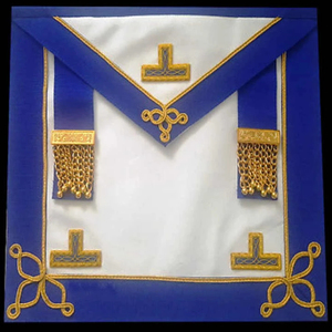 Regalia Masónica de Maestro Masón y Gran Maestro Masón, del Gran Capítulo Provincial de Londres, del Grado Provincial, del Gran Rango, del Aprón y del Collar de Desfile, Diseño Artesanal en Piel de Cordero - Product Image 3