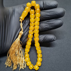 Résine Tasbih prière perle ambre Misbaha 33 perles homme musulman chapelet Mastkhan bijoux islamiques Eid cadeau tasbeeh tesbih - Product Image 1