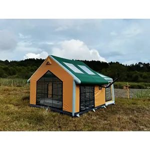 Tente de camping en cabine d'air pour 8 personnes, surface intérieure de 18 m², 12 fenêtres, colonnes gonflables en PVC - Product Image 2