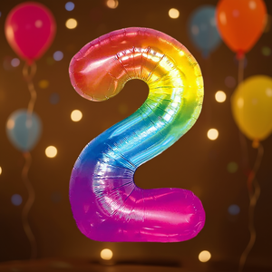 Ballons de fête multicolores N2 100cm, lot de 12 pièces - Product Image 3