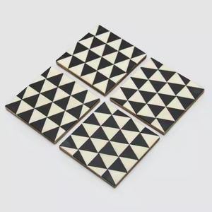 จานรองแก้วไม้และซิลิโคนพร้อมถาดไม้ MDF ชุดเสิร์ฟชาและกาแฟที่สวยงาม - Product Image 1