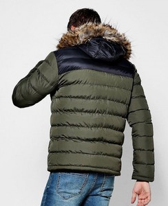 <b>Top</b> Trending Black Autumn Men Puffer Jacket Canvas Stand Collar Waterproof Breathable Plus Size High Quality Custom High Street - Product Image 6