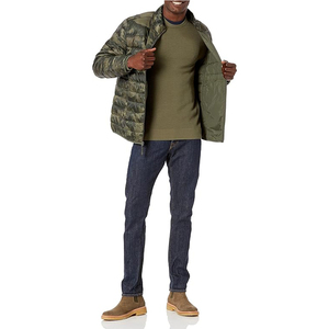 Veste polaire d'hiver imprimée personnalisée sur le support, sweat à capuche coupe-vent chaud avec fermeture à glissière, veste isolée décontractée, techniques tissées, plumes - Product Image 3