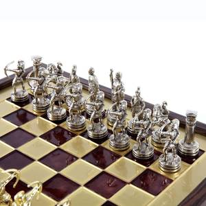 Jeu d'échecs de l'armée romaine grecque de Manopoulos, parfait pour le divertissement en intérieur et pièce décorative pour la maison, fabriqué à la main en Inde - Product Image 4