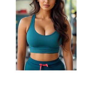 Direct Factory Manufacture Custom Logo Casual Embroidery Solid Lightweight Seamless High Support <b>Camisole</b> Ribbed High Knitted - Product Image 3