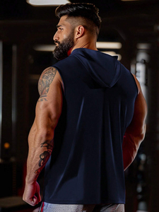 Sudaderas con capucha y sudaderas sin mangas de algodón personalizadas para hombre, ropa deportiva para hombre, ropa de entrenamiento atlético, ropa deportiva - Product Image 6