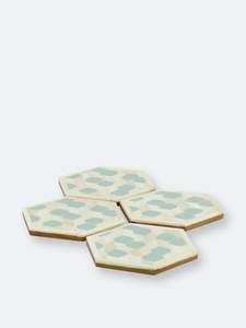 Résine d'os et bois, nouveau Design, sous-verre rond personnalisé pour boissons chaudes, support en bois avec sous-verres à thé, super qualité - Product Image 2