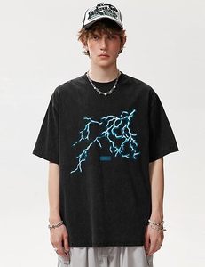 T-shirts à manches courtes unisexes pour hommes en gros, polyester/coton, impression numérique, coupe classique, t-shirts vintage décontractés - Product Image 2