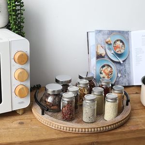 Plateau de service en bois perlé, moderne, simple, fait à la main, élégant, écologique, multifonctionnel, durable, ustensiles de cuisine, maison - Product Image 4