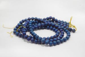 Agate Druzy bleue de grade AAA perlée Mala méditation soulagement du stress positivité et équilibre du sommeil - Product Image 2
