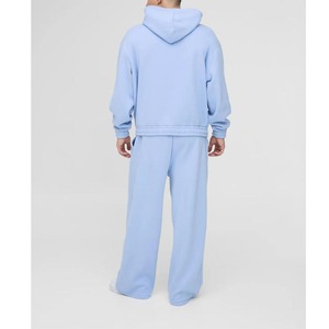 Venta al por mayor de chándal de gran tamaño para los hombres de peso pesado 100% de algodón de lana de 2 piezas pantalones de chándal holgados y Sudadera con capucha conjunto de chándal para hombre - Product Image 6