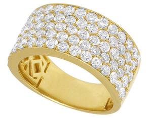 S925 Sterling Silver Avec Rond Entièrement Moissanite Diamant Iced Out Band Anneaux Bijoux Pour Hommes - Product Image 4