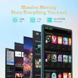 C Idea 14 pouces Android Tablet PC Vente en gros Processeur Octa Core 12 Go de RAM + 1 To de ROM 13MP + 20MP Double caméra pour adultes bleu - Product Image 4