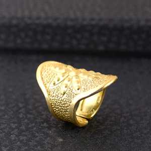 Unique Design Boho Flower Shield <b>Rings</b> Dainty Brass <b>Rings</b> Women 18K Gold Plated Floral Oval <b>Rings</b> <b>Statement</b> <b>Rings</b> Wholesale/OEM - Product Image 4