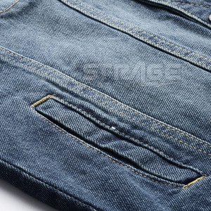 Relaxed Fit Canvas Winter <b>Jeans</b> Jacket with Front Logo Eco-Friendly Lightweight Design Clean <b>Lines</b> & Long Wear Quality - Product Image 5