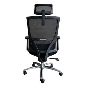 Chaise de bureau ergonomique confortable en maille avec appui-tête et tissu respirant tissé - Product Image 4