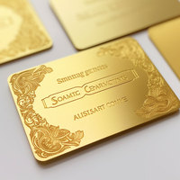 Cadeau de membre de marque d'entreprise logo personnalisé cartes de visite en laiton en métal doré en relief