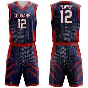 ชุดบาสเก็ตบอลผ้าทอลายทแยงโพลีเอสเตอร์ 100% แบบสั่งทำพิเศษ ล่าสุด พร้อมบริการพิมพ์ลายแบบซับลิเมชั่น สำหรับทีม มีตัวเลือกไซส์พลัส - Product Image 1