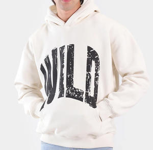 Faith Over Fear Print Solid Winter Knitted Lined 100% Cotton <b>Hoodies</b> for Men Casual Regular <b>Sleeve</b> Sweatshirts Hip Hop Tops - Product Image 1