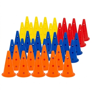 Wesure Safety 30cm Multi-Color PE Agility Cones-Durable Training Markers <b>Custom</b> <b>Logo</b> 19x19cm Base for Soccer Basketball Field - Product Image 1
