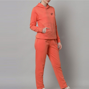 Chándal de mujer de tendencia superior con logotipo personalizado Chándal de mujer de tela ligera 100% algodón - Product Image 2