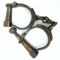 Menottes en fer antique Double-Lock Metal Armour Art & Collectible Plaqué Technique Vente en gros pour le thème de l'amour