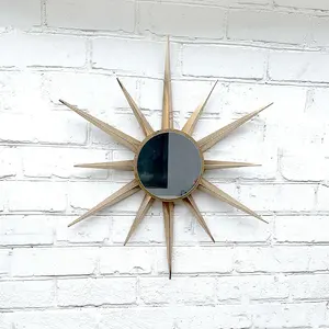 กระจกติดผนังโลหะแบบแฮนด์เมดกระจกติดผนังกระจกผนังดาวกระจายติดผนังกระจกโลหะ - Product Image 4