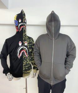 เสื้อฮู้ดพิมพ์ลายพัฟสำหรับผู้ชายเสื้อครอปไซส์ใหญ่พิเศษพิมพ์ลาย3D ผ้าคอตตอน - Product Image 2