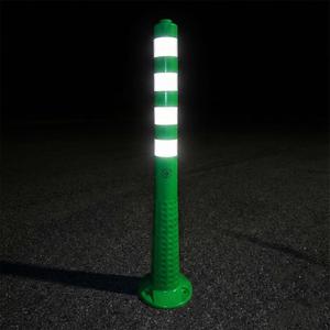 Green 100 X 8 cm TPE Delineator with <b>Socket</b> for Traffic Warning Products - Product Image 3