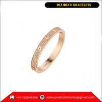 Pulseras de Diamantes Naturales Redondos de Gran Tamaño, Certificadas para Oro Amarillo, de un Proveedor Confiable