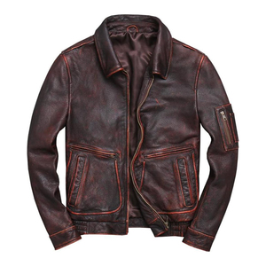 Veste en cuir élégante pour homme, matière de haute qualité, coupe confortable pour un usage quotidien, les voyages et la mode en plein air - Product Image 1