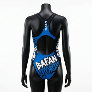 Traje de Baño para Mujer, Tela de Poliéster y Elastano, Negro, Azul, Blanco, Panelado, Logotipo Personalizado por Sublimación - Product Image 5