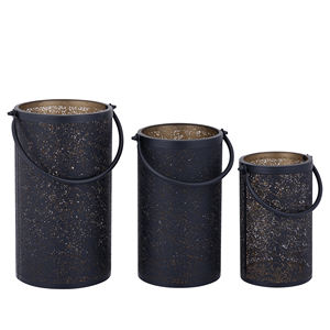 Lanterne en métal nordique décorative Porte-bougie Fait à la main Durable pour la décoration extérieure moderne de la maison Salon Noël Mariage - Product Image 6